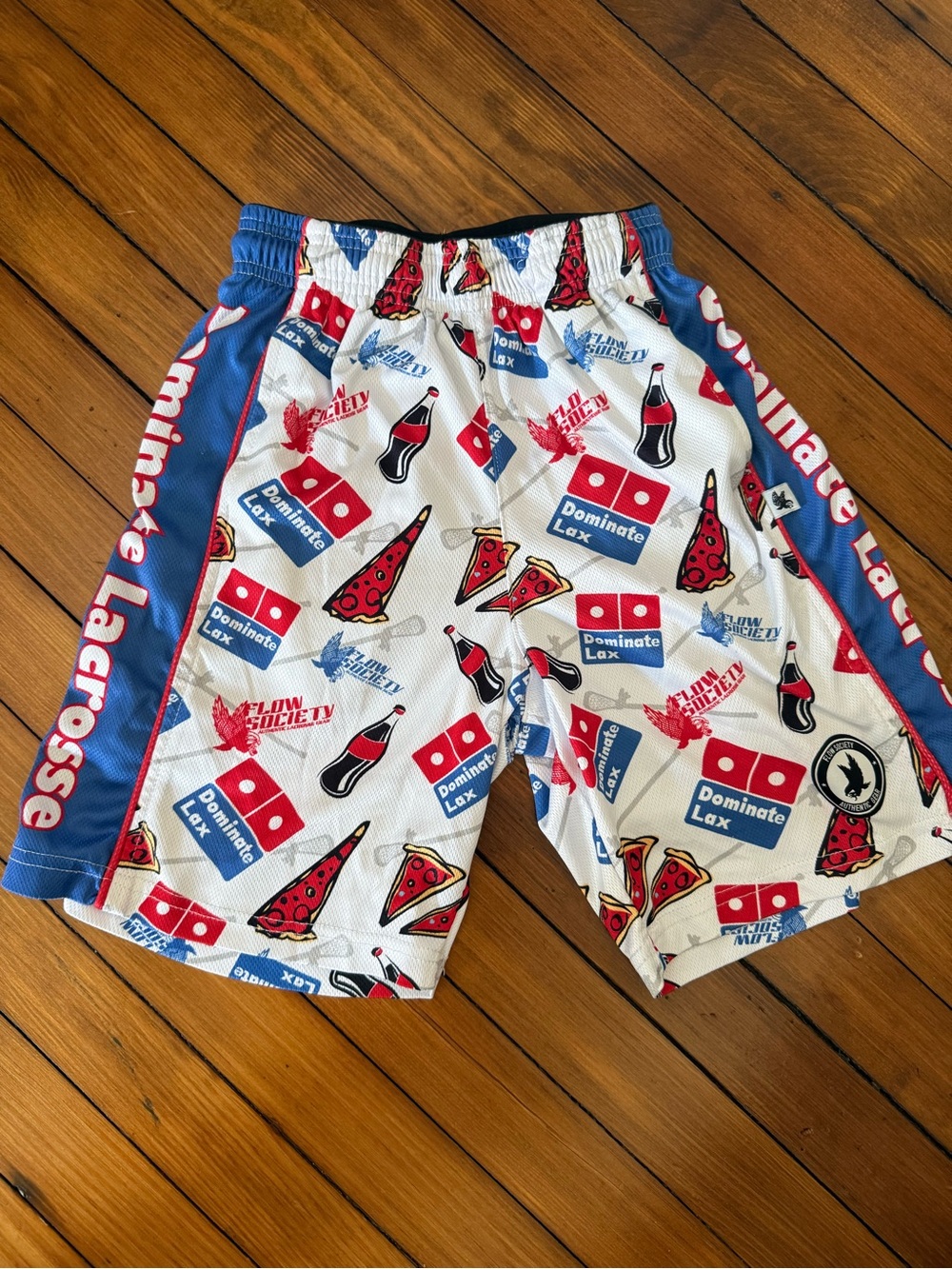 Dominos Pizza  Print Lax Shorts Flow Society: Dominate Lacrosse